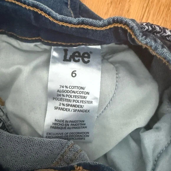 Lee  Blue Jeans boys 6 elastic - Picture 3 of 4